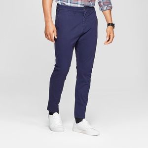 MENS NAVY BLUE STRETCH CHINO 40x34